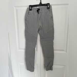 Urban ID Grey Moto Pants. Boys size 11-12 Elastic waistband and ankles. EUC